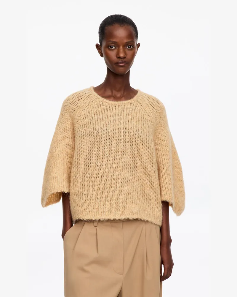 Arket Raglan-Pullover Aus Wolle Und Alpakawolle -Beige Beige
