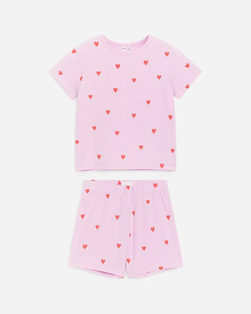 Arket Zweiteiliger Kurzer Pyjama Aus Jersey -Rosa Rosa
