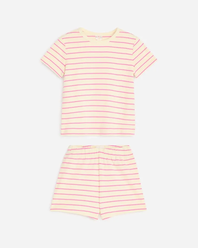 Arket Zweiteiliger Kurzer Pyjama Aus Jersey -Rosa Rosa