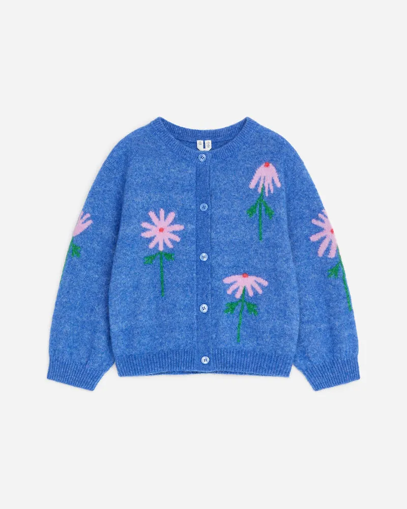 Arket Strickjacke Aus Wolle Und Alpakawolle -Blau Blau