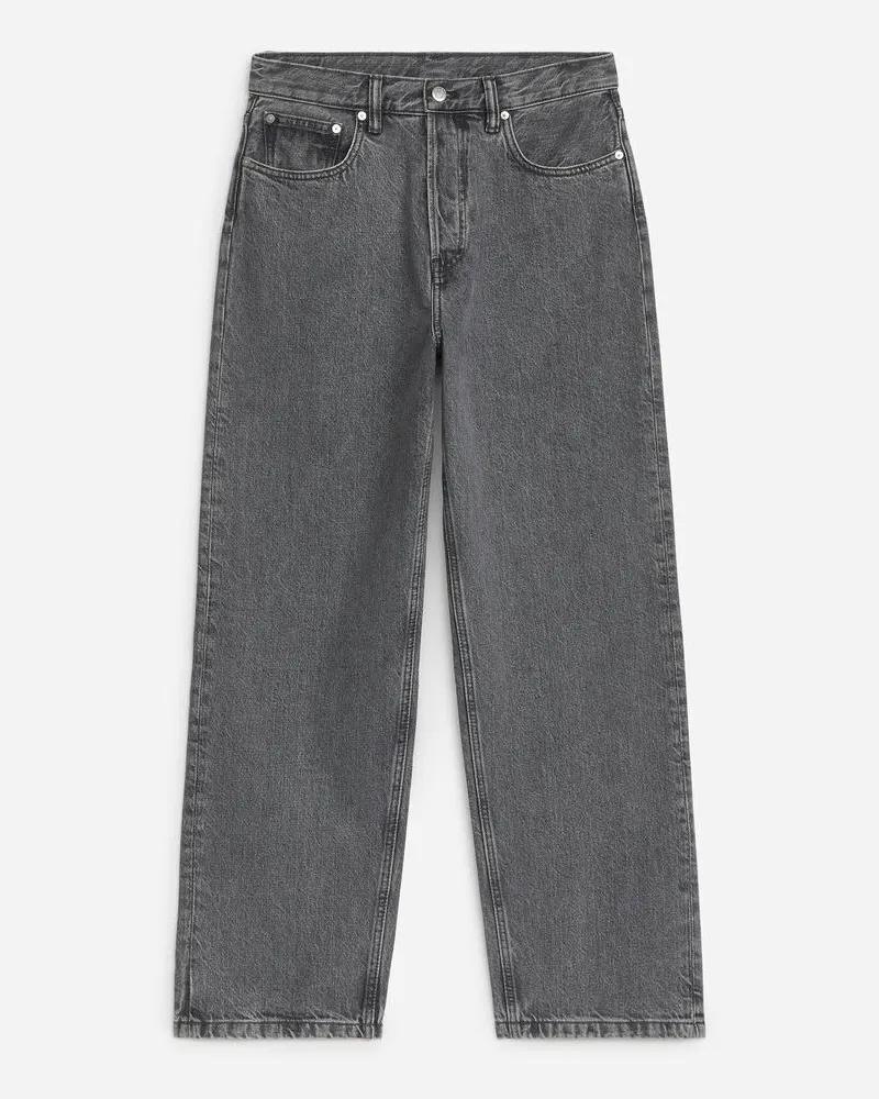 Arket Mist Wide Jeans - Grau Grau