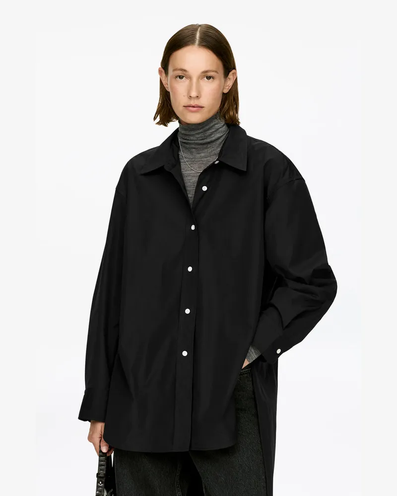 Arket Hemd Mit Verlängerter Rückseite -Schwarz Schwarz