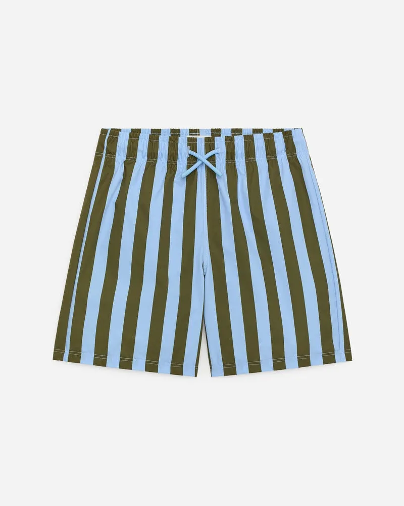 Arket Lange Badeshorts -Blau Blau