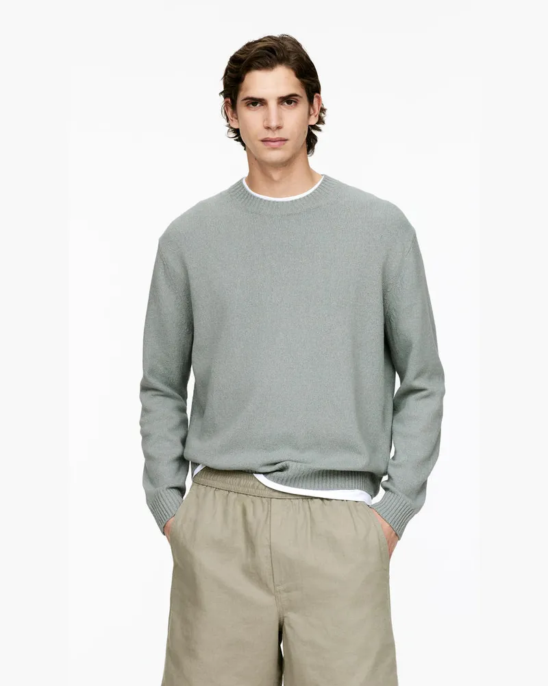 Arket Pullover Aus Leinen Und Seide -Türkis Türkis