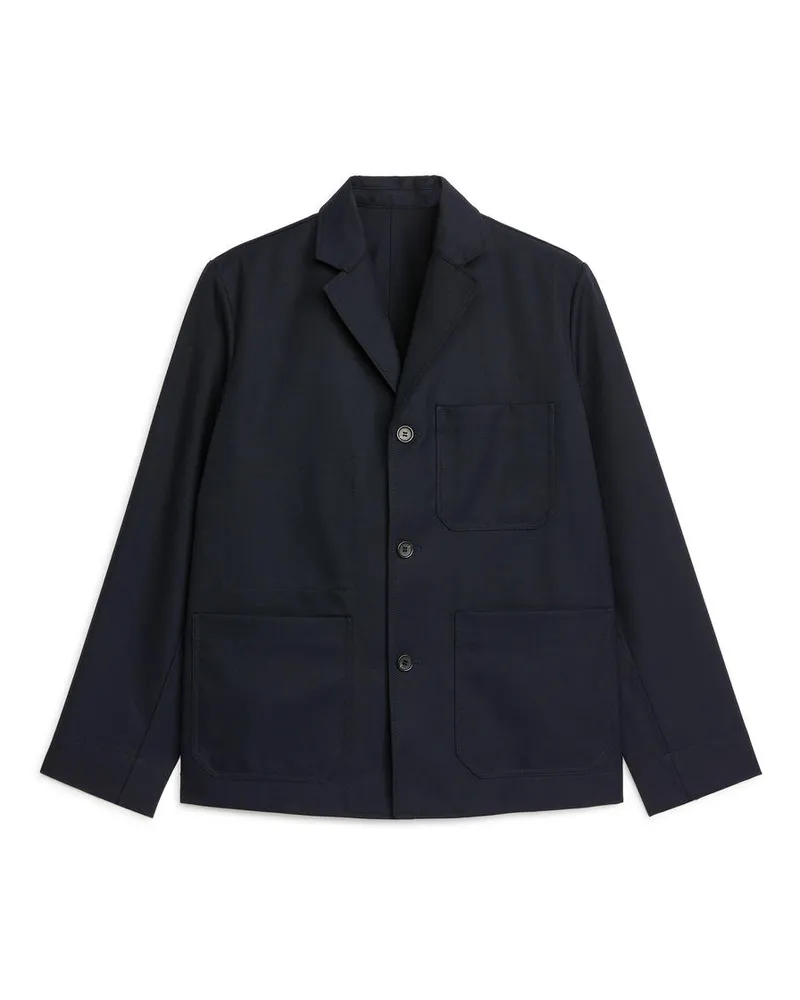 Arket Blazer Aus Woll-Twill - Schwarz Schwarz