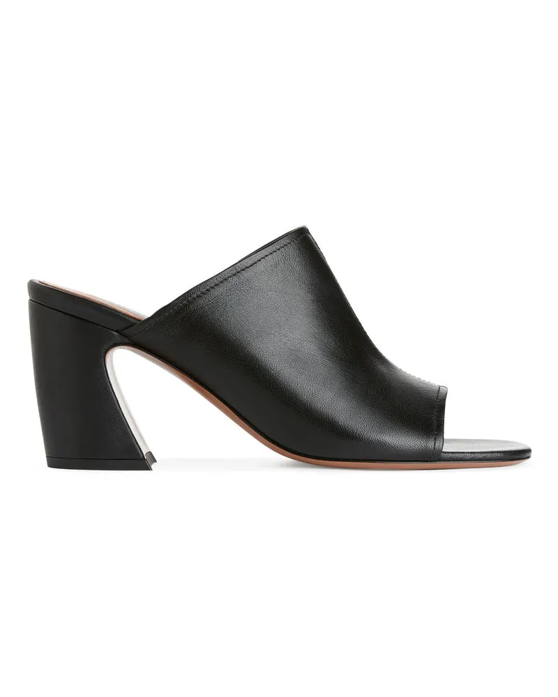 Arket Mules Aus Leder Mit Absatz - Schwarz Schwarz