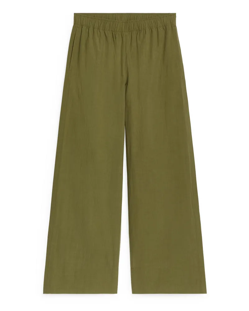 Arket Baumwollhose - Grün Khaki