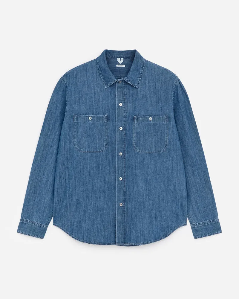 Arket Lockeres Jeanshemd -Blau Blau