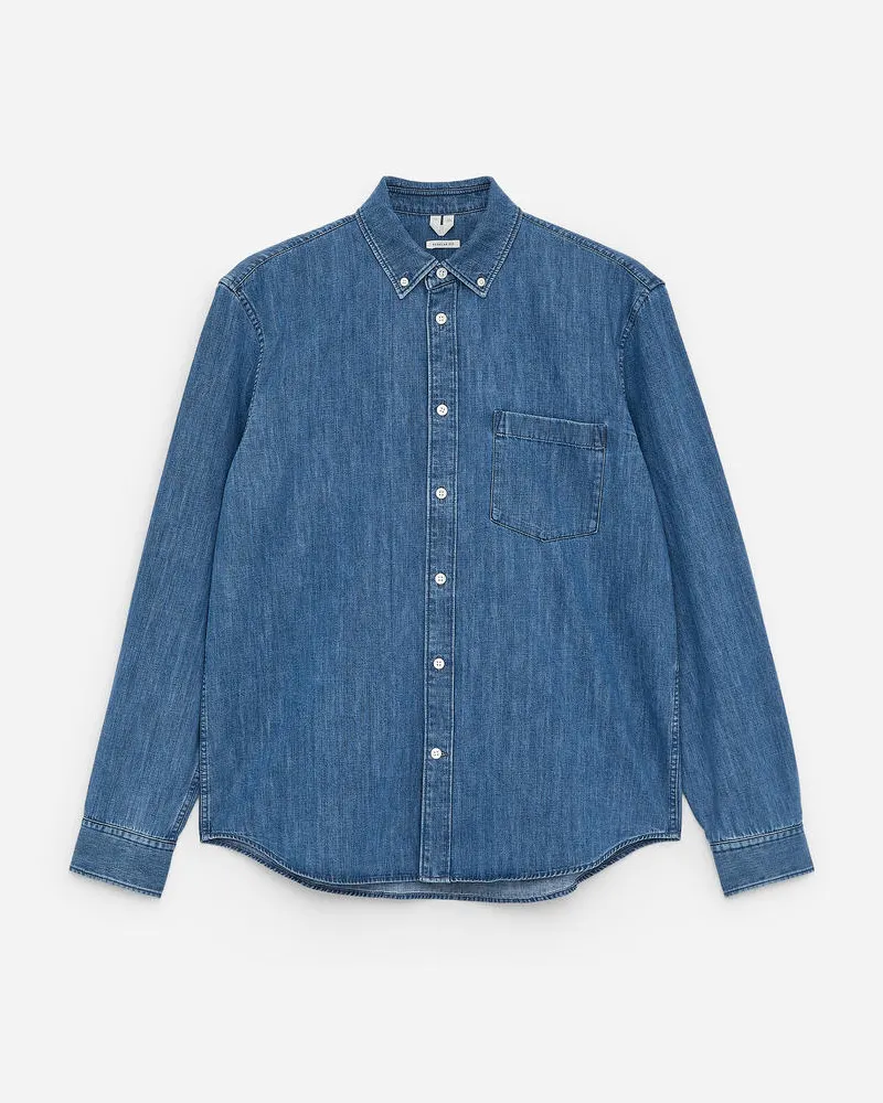 Arket Jeanshemd Mit Normaler Passform -Blau Blau