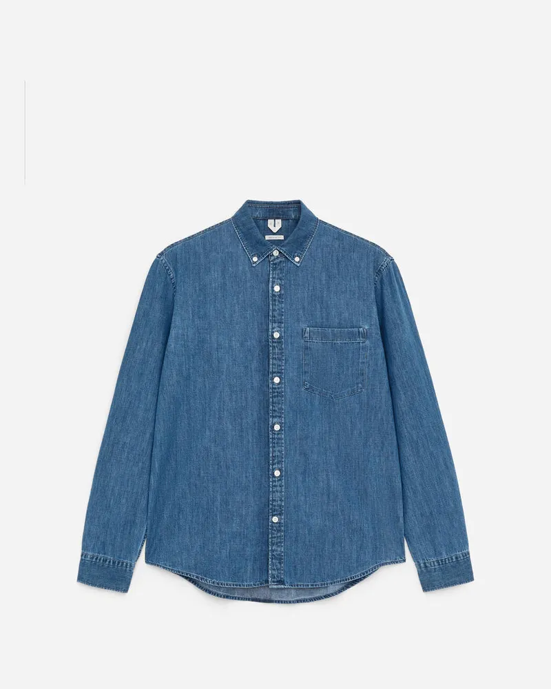 Arket Jeanshemd Mit Normaler Passform -Blau Blau