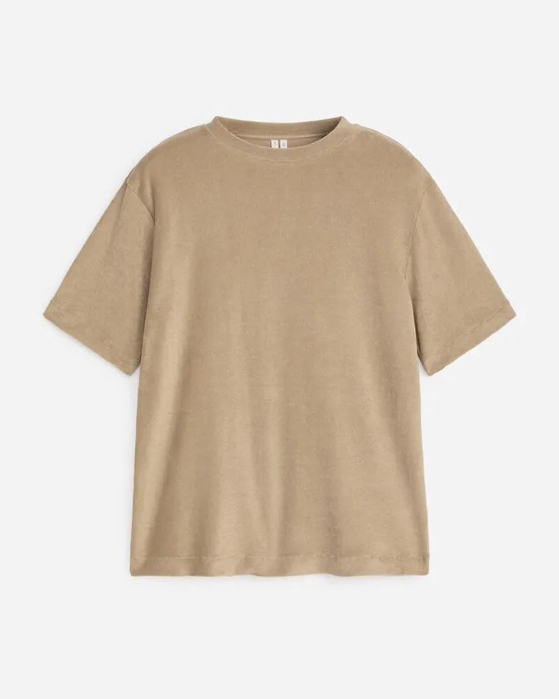 Arket T-Shirt Aus Baumwollfrottee -Beige Beige