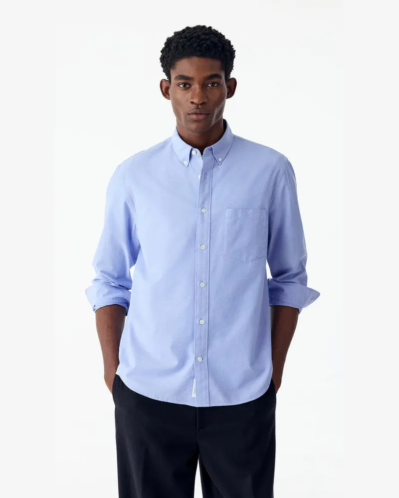 Arket Oxford-Hemd Mit Normaler Passform -Blau Blau