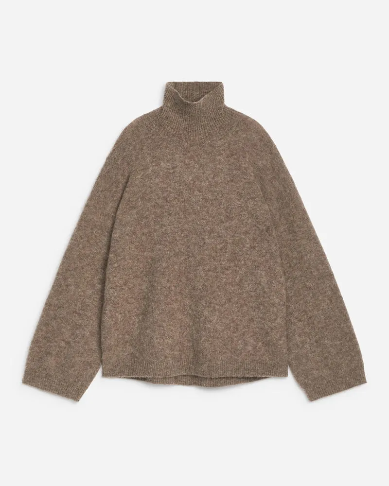 Arket Rollkragenpullover - Beige Graubraun