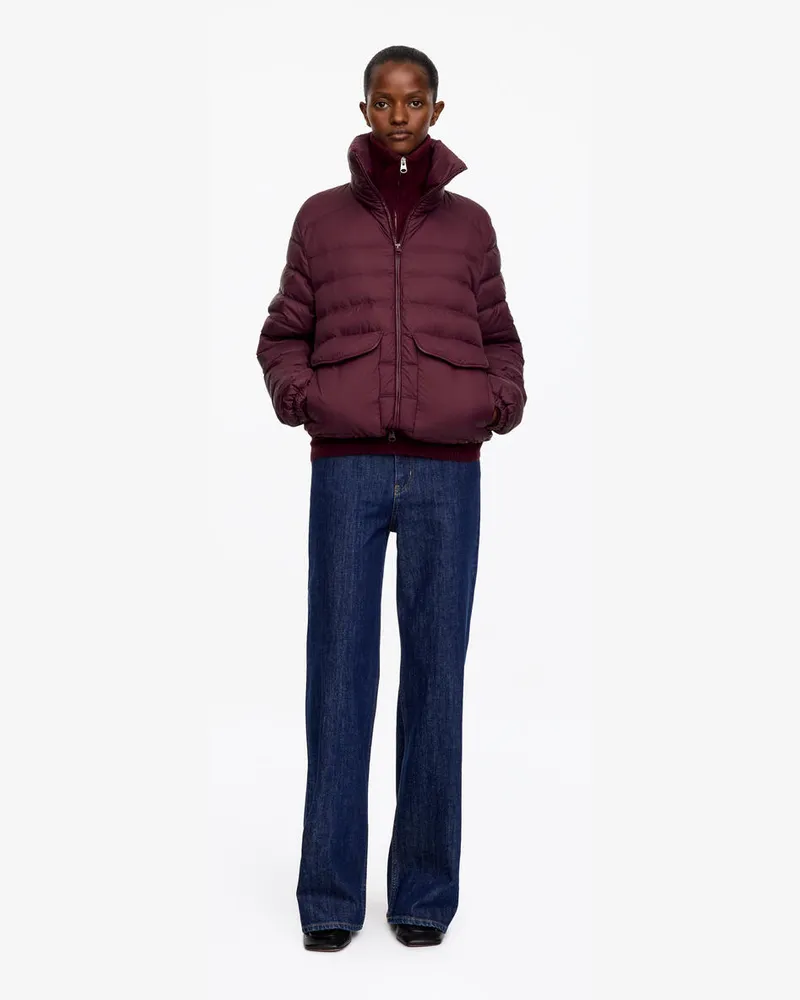 Arket Re:Down Wattierte Jacke -Rot Rot