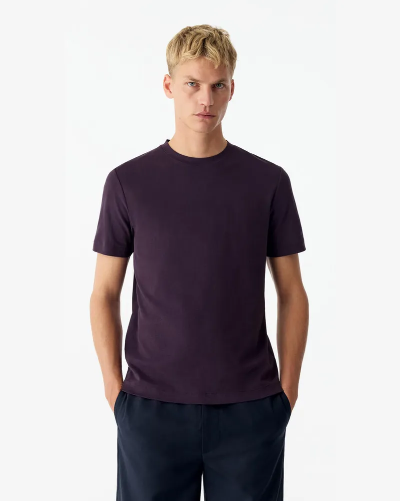 Arket Interlock-T-Shirt Mit Normaler Passform -Lila Lila