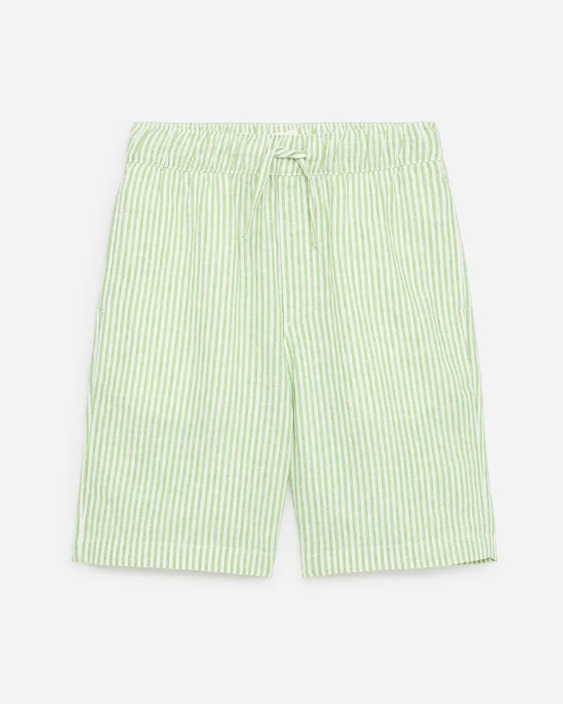 Arket Leinen-Shorts -Grün Grün