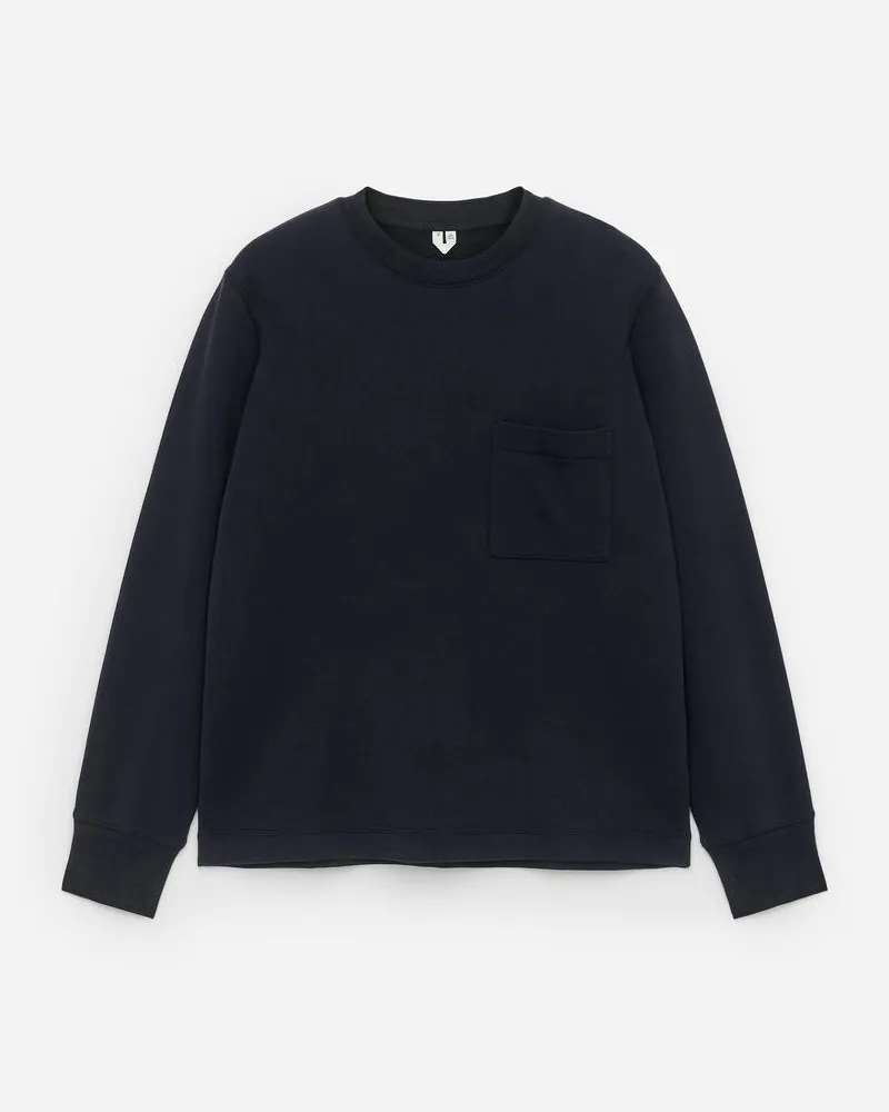 Arket Gerades Sweatshirt - Blau Dunkelblau