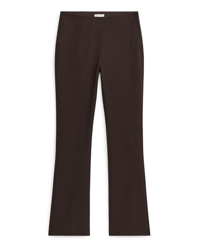 Arket Baumwollstretchhose - Braun Dunkelbraun