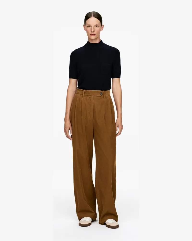 Arket Cordhose Mit Hohem Bund -Gelb Gelb