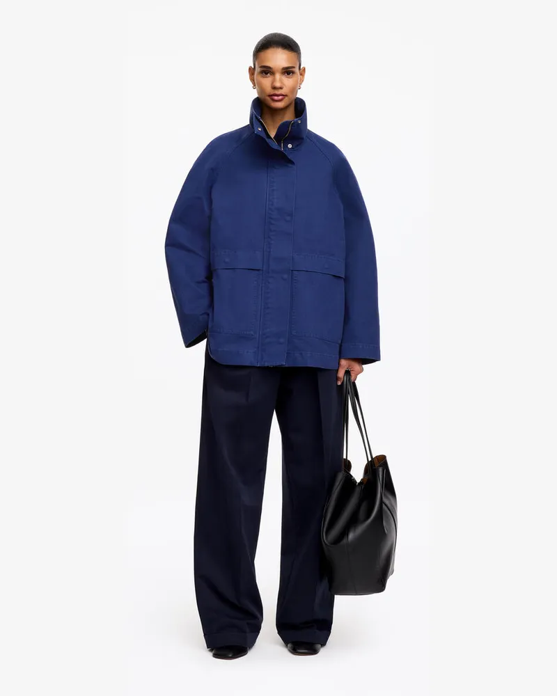 Arket Workwear-Jacke Aus Baumwolle -Blau Blau
