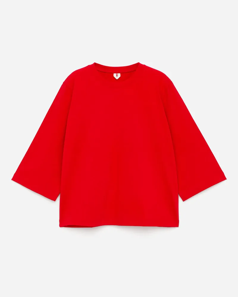 Arket EIRA Schweres T-Shirt -Rot Rot