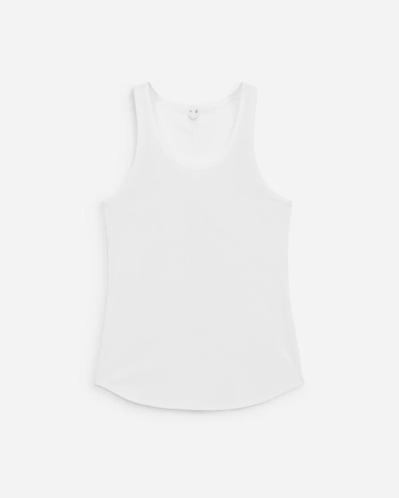 Arket Sheer Cotton Tank Top -Weiß Weiß
