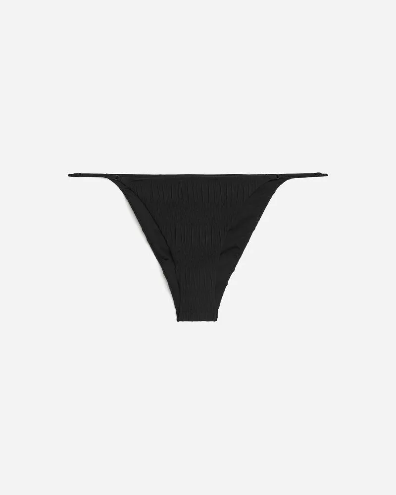 Arket Gesmokte Bikinihose -Schwarz Schwarz