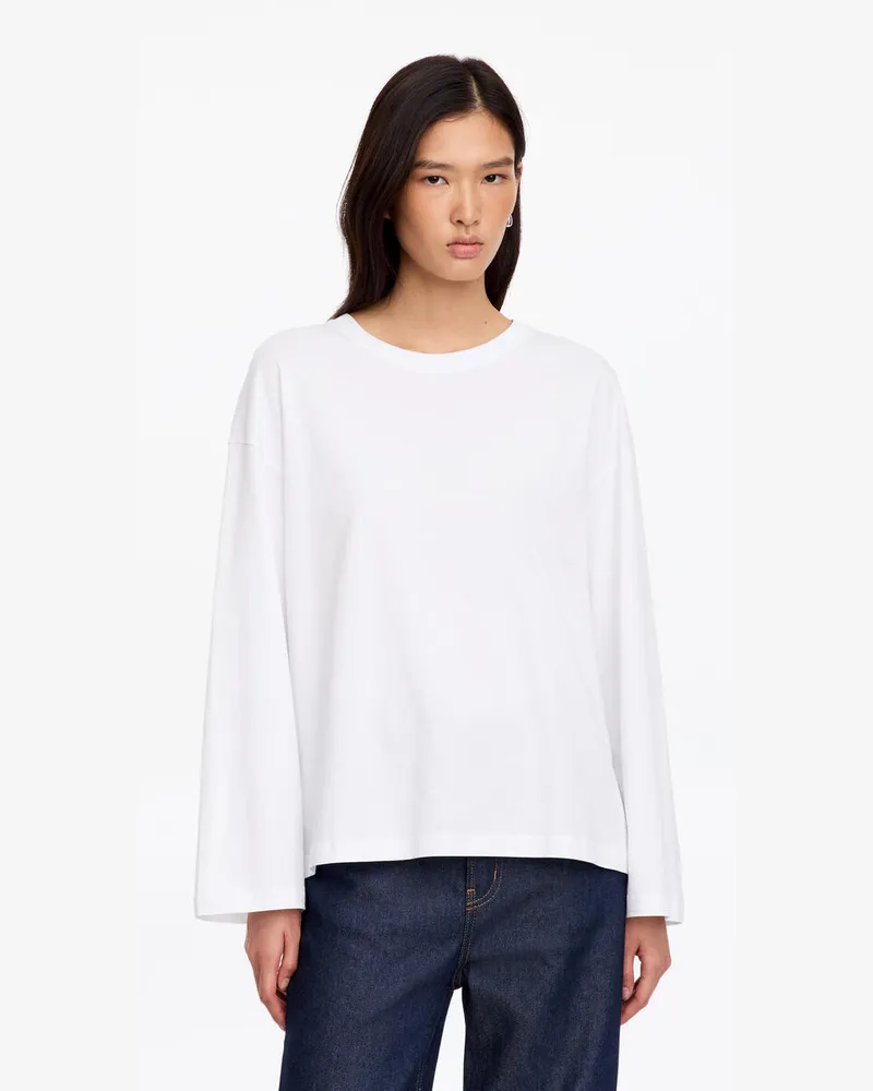 Arket Lockeres Langarmshirt -Weiß Weiß