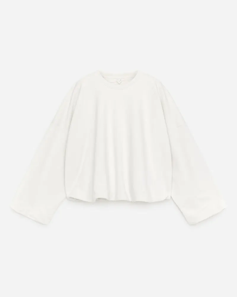 Arket Sweatshirt Mit Ballonschnitt -Weiß Weiß
