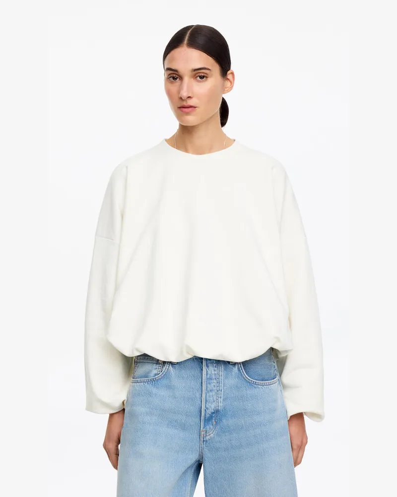 Arket Sweatshirt Mit Ballonschnitt -Weiß Weiß