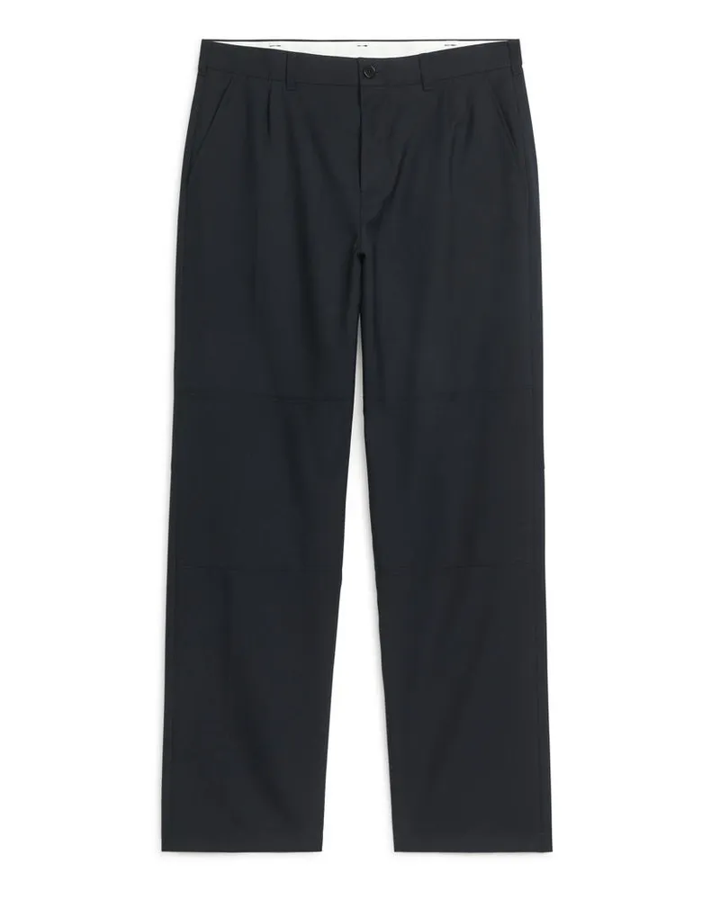 Arket Hose In Hopsack-Bindung -Blau Blau