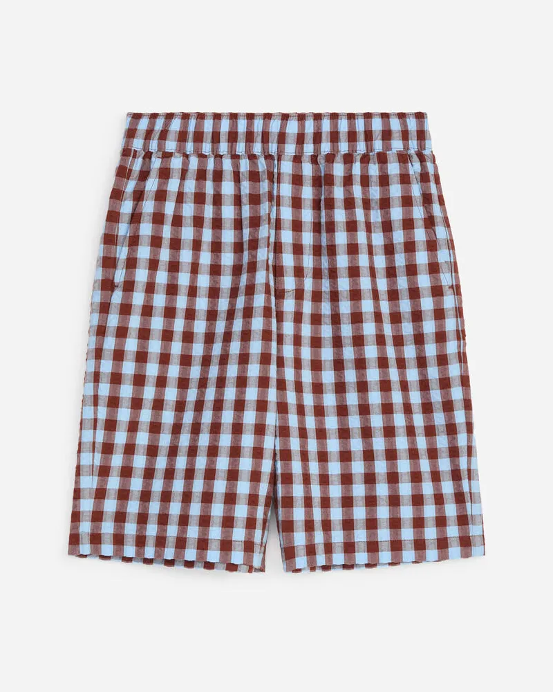 Arket Seersucker-Shorts -Blau Blau