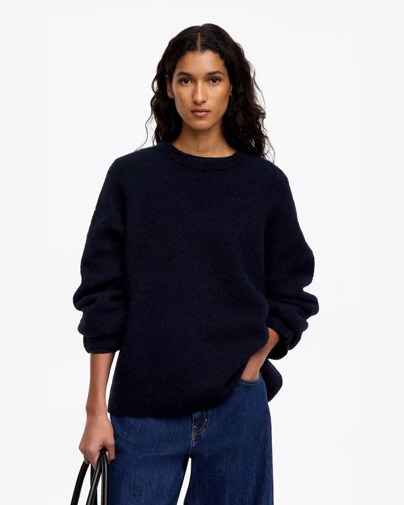 Arket Pullover Aus Alpakawolle Und Wolle -Blau Blau
