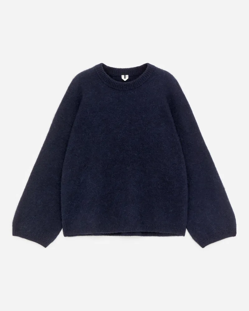 Arket Pullover Aus Alpakawolle Und Wolle -Blau Blau