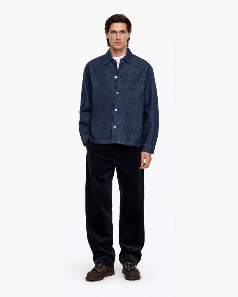 Arket Overshirt Aus Denim -Blau Blau