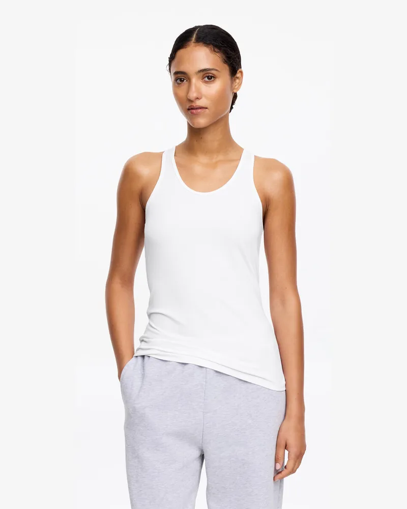 Arket Geripptes Tanktop -Weiß Weiß
