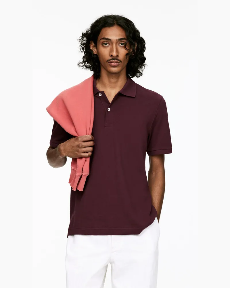 Arket Pikee-Poloshirt -Rosa Rosa