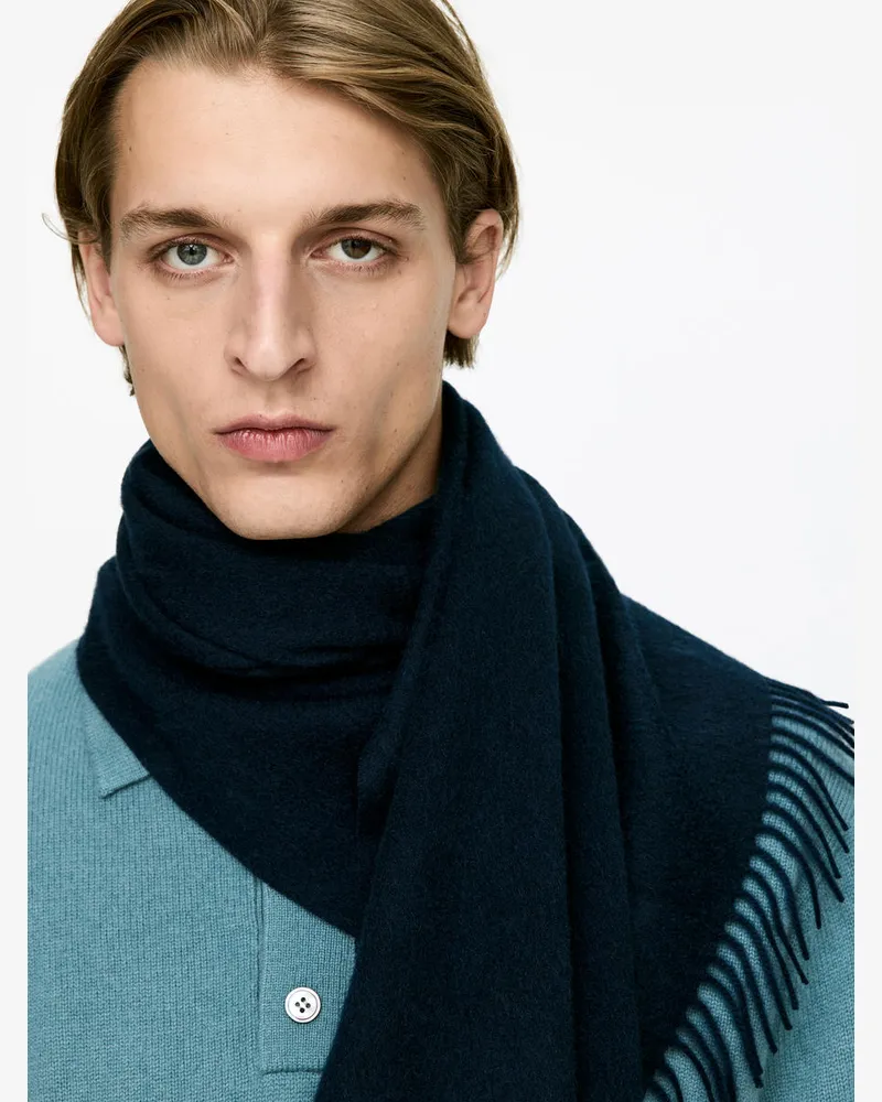 Arket Schal Aus Kaschmir -Blau Blau