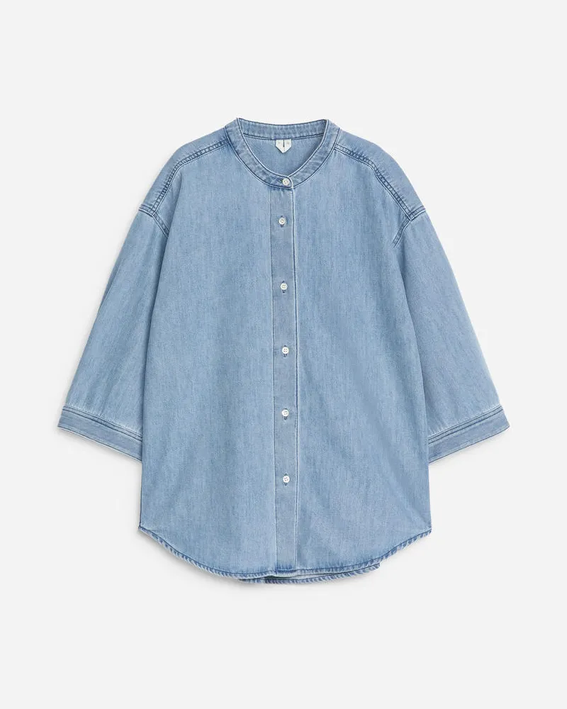 Arket Hemd Aus Denim-Twill -Blau Blau