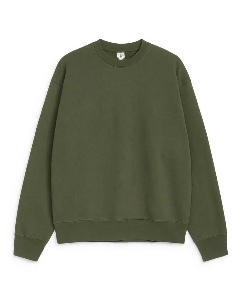 Arket Legeres Sweatshirt - Grün Dunkelgrün