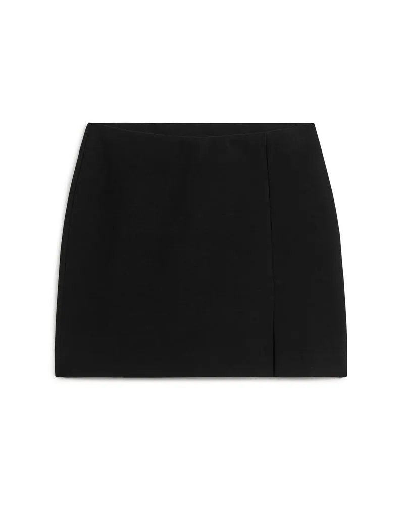Arket Jersey-Minirock - Schwarz Schwarz