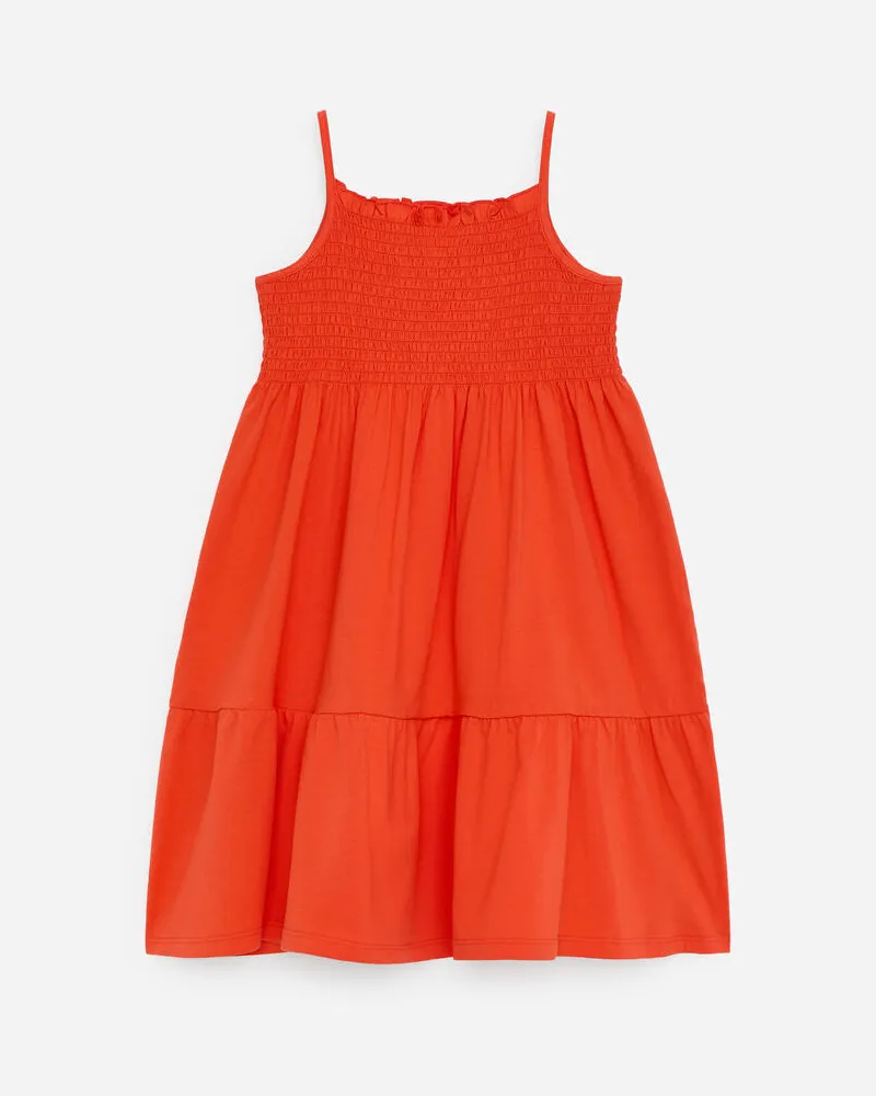 Arket Gesmoktes Jerseykleid -Rot Rot