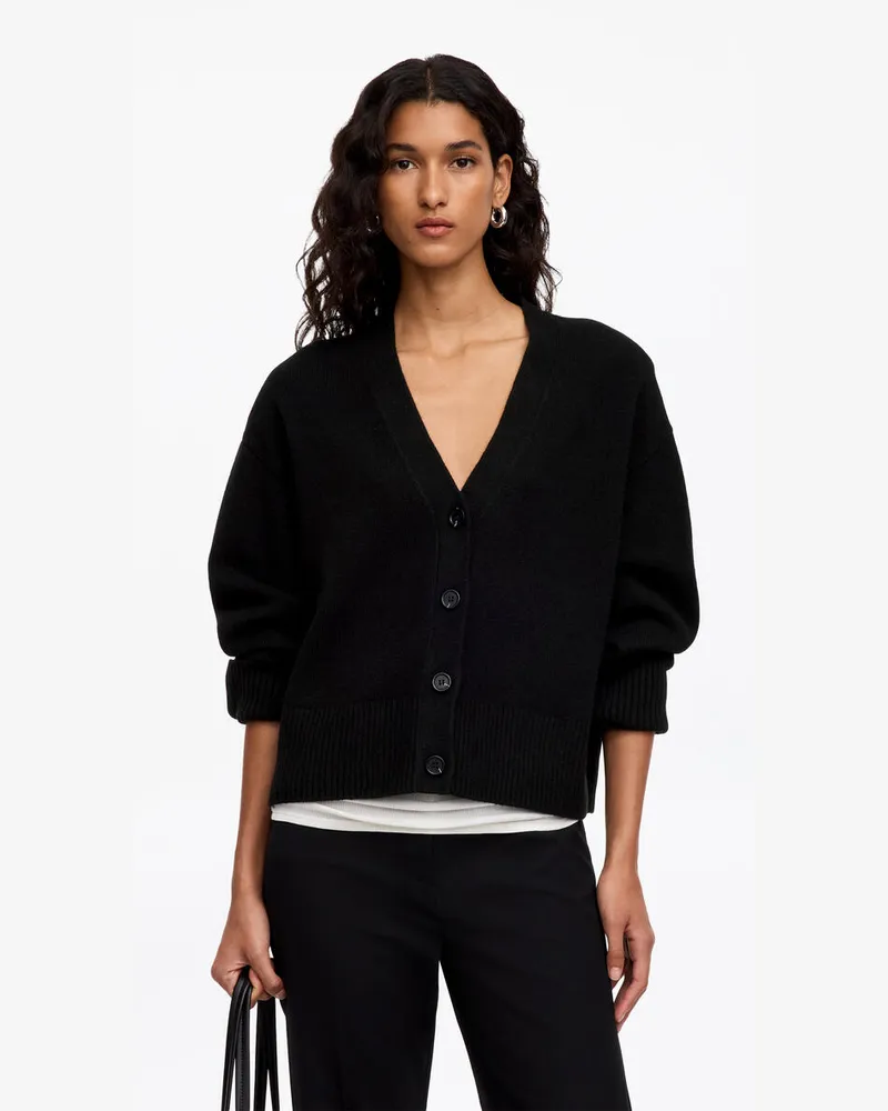 Arket Strickjacke Aus Kaschmir Mit V-Ausschnitt -Schwarz Schwarz