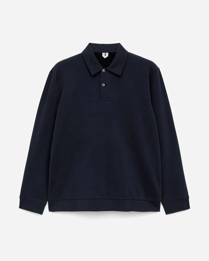 Arket Poloshirt Aus Baumwolle Und Lyocell - Blau Dunkelblau