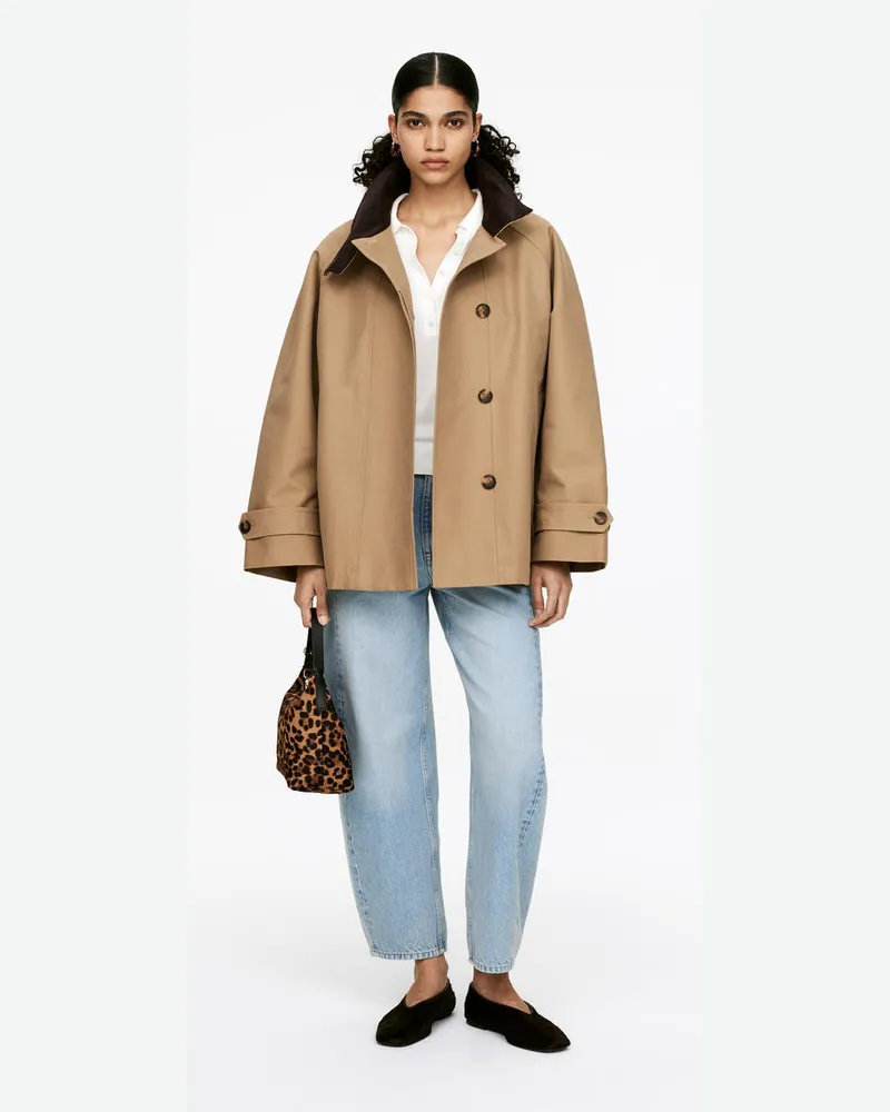 Arket Gefütterte Baumwolljacke -Beige Beige