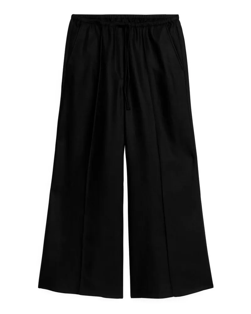 Arket Kick-Flare-Hose Mit Kordelzug - Schwarz Schwarz