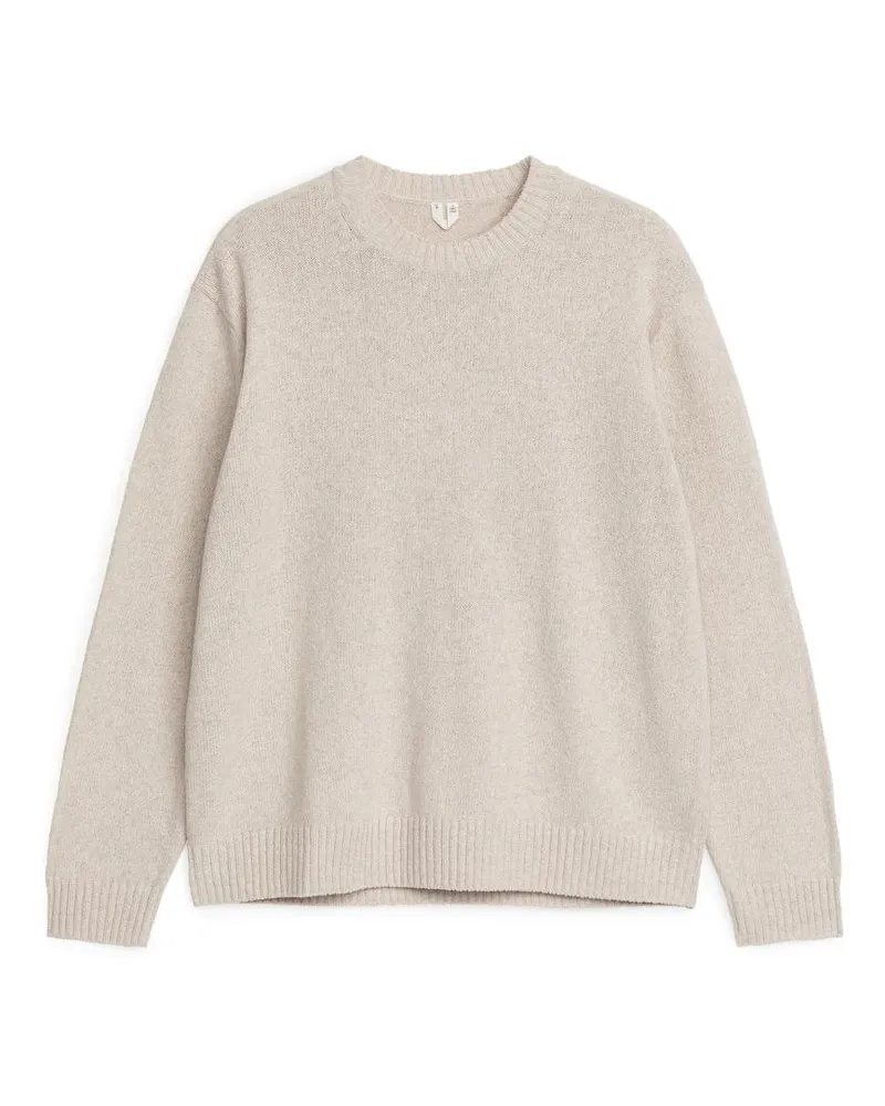 Arket Pullover aus Leinen Und Seide Hellbeige