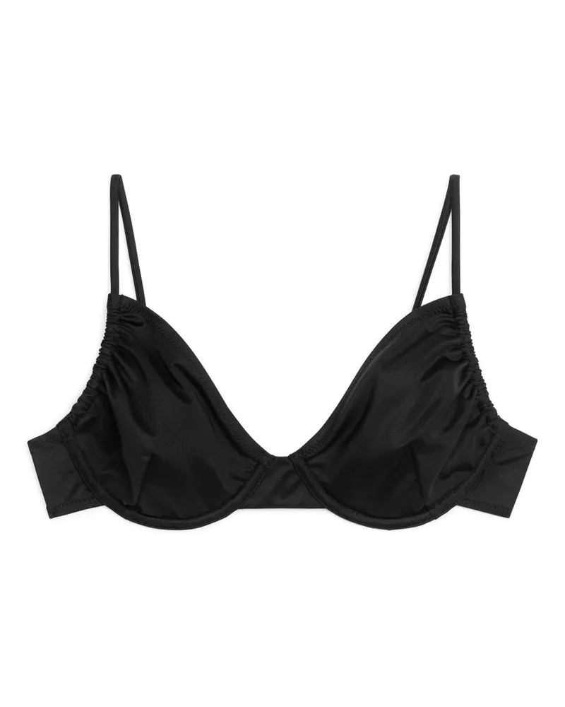 Arket Bikini-Oberteil Mit Bügeln - Schwarz Schwarz