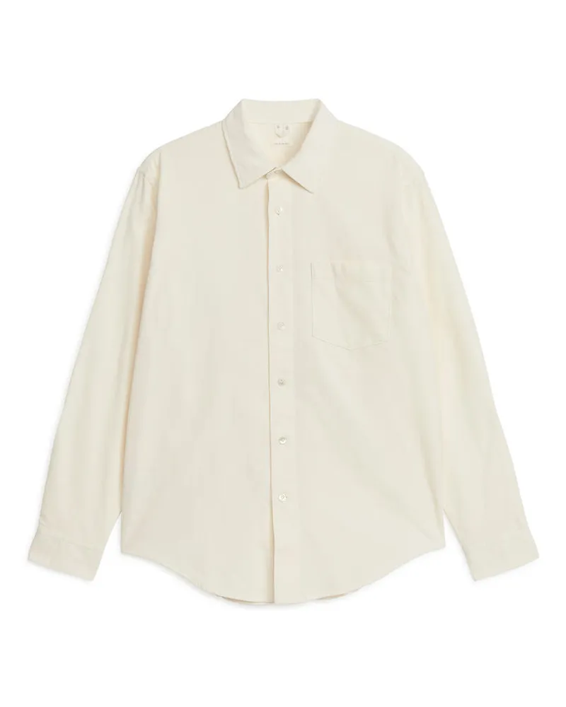 Arket Hemd Aus Baumwollcord -Weiß Weiß