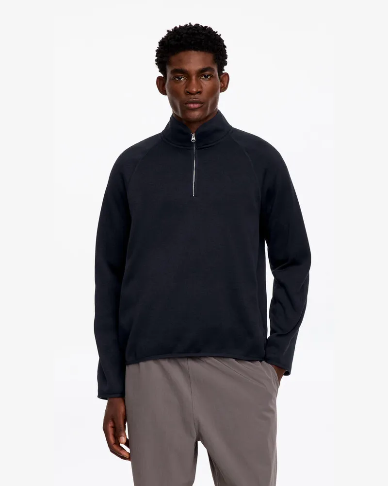 Arket ARKET ACTIVE Pullover Mit Kurzem Reißverschluss -Blau Blau